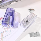Temiary Swing-Arm Swivel Stapler with 400 Staples, 360 Degree Rotate Desktop Staplers for Booklet or Book Binding, 25 Sheet Capacity for Desk Classroom Office Supplies (Purple)