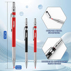 Hiboom 10 Pack Carpenter Pencils Mechanical Set, Construction Pencils with 36 Refill, Automatic Center Punch and Carbide Scribe Tool, Mechanical Pencil for Woodworking, Best Carpenters Marking Tool