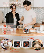 MeesMeek Digital Visual Timer - Max 11H 59M Rechargeable Countdown Timer with VA Display, Clear Digits, Adjustable Volume and Brightness, Magnetic Digital Timer for Kitchen, Classroom, Office (White)