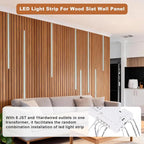 CUBITOR Under Cabinet Led Light Strip kit,2 Roll x 16.4ft Cuttable 6500K COB,Diffused Power with 8 JST & 2 Hardwired Outlets,Touch Sensor for Gun Safe Case,Book Shelf,Floating Shelf,Slat Wall Panel