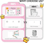 2PCS Magnetic Visual Chore Chart for Kids, Schedule Checklist for Kids, Kids to Do Task (1 Morning Checklist Boards, 1 Bedtime Checklist Boards) (Pink)