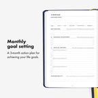 BestSelf 13-Week Self Journal & Goal Planner – Undated Daily ADHD-Friendly Journal for Men & Women | Productivity, Gratitude, Reflection & Habit Tracker | 2026 Life Organizer with Prompts, Grey Mist