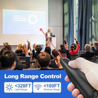 (2 Units) Presentation Clicker PowerPoint Presenter Remote: Laser Pointer Project Power Point PPT Clicker for Mac Laptop Office, Wireless Computer Clickers Slideshow Google Slide Advancer