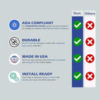 ADA CENTRAL SIGNS - 6" X6" Conference Room Sign- ADA Compliant Tactile Graphics Grade 2 Braille Text Acrylic Wall Signs - Authorized Personnel Only, Meeting Privacy Door Sign for Schools, and Offices