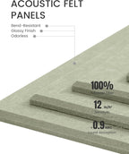 Fluxynara Large Felt Bulletin Board 36" x 24" Cork Board Alternative-6 Pack with 40 Safe Removable Adhesive Tabs, Cork Boards for Walls Cork Board for Home Office Classroom Pin Board - Sage