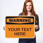 Custom Warning Sign, OSHA Sign, 18x24 Inches, Rust Free .063 Aluminum, Fade Resistant, Indoor/Outdoor Use, Made in USA