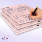 NextDayLabels - Pack of 500 Sheets 8-1/2" x 11" Letter Size CFB NCR (Carbon-Less) Paper, for Laser or Ink Jet Printer (Pink CFB)