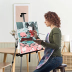 RRFTOK Art Painting Artist Easel Stand,Aluminum Metal Tripod Adjustable Easels for Painter Canvases Height from 17 to 66 Inch - Carry Bag for Table-Top/Floor Drawing and Displaying 2-Pack.