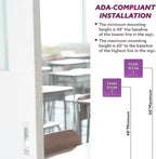 6" X6" Exam Room 3 Sign - ADA Compliant Tactile Graphics Grade 2 Braille Text Acrylic Wall Signs - Educational Institution Directional Assistance Test Center Door Sign for Schools