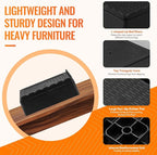 Furniture Risers Heavy Duty Adjustable Bed Risers Blocks Lift 4, 3, 2 inches for Couch, Sofa, Table, Desk, Chair Legs, Refrigerator, Washing Machine Support up to 4000 pounds (Black 4 Pack, 4 inch)