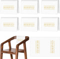 Buryeah 6 Pcs Reserved Seating Signs for Chairs Church Pew Reserved Chair Signs Placeholder with Printed Words for Weddings Parties Celebrations Receptions Church or Event (White,Gold)