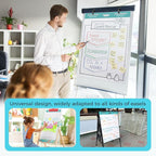 FAHKNS Sticky Easel Pad，Large 25x30 Inch Self-Adhesive Teacher'S Flip Chart Paper, Easel Pad with Dry Erase Surface for Classroom/Office, White, 30 Sheets/Pad, 6 Pads/Pack