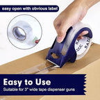RAZCC Packing Tape, 36 Rolls Clear Heavy Duty Packaging Tape with Dispensers for Packing Shipping Moving Mailing, Thicker Sealing Tape - 1.88" x 65 Yard Per Roll, 2340 Total Yards