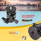 Zeadio Metal Camera Mini Tripod, with 1/4" Screw Ball Head Mount, Adjustable Heights Desktop Vlog Stand for Smooth 4 Osmo Mobile Ronin-S Vimble 2 Gimbal Handle Grip Stabilizer and All Cameras