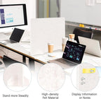 AMUSIGHT 2 Pack Acoustic Desk Dividers - 24" x 20" Freestanding Privacy Panels Set with Noise - Reducing Design Cubicle Sound Proof, Ideal for Office, Classroom, and Home (Light Beige)