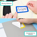 L LIKED 200 Stickers - 3.5" x 2.25" Colors Plain Name Tags Stickers with Perforated Line for School Office Home (Blank - 200 Labels)
