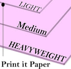 Print It - Vellum Bristol Colored Cardstock Cover Paper, 67 Lb, 8.5" X 11”, Heavyweight Colored Cardstock for Crafts, School, Invitations, And Office Use - Decoration Drawing 250/Case-Lavender