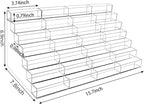 Vevitts Acrylic Business Card Holder for Desk Multiple Business Card Holders 28 Slot 7 Tier Large Business Card Organizer Business Card Display Rack Clear Plastic Business Card Stand for Home Office