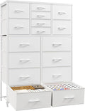 Romorgniz 57“H Dresser for Bedroom with Multiple Drawers,Dressers & Chests of Drawers for Bedroom,Large White Dresser, Sturdy Metal Frame & Wood Top,Entryway, Hallway