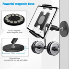Magnetic Tablet Mount, Super Strong Magnetic Tablet Holder with Rotation Ball Head, Fridge iPad Mount for Gym, Refrigerator, Cabinet, Whiteboard or Any Metal Surface, Fits 4.7-12.9" Phone iPad