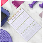 Mipcase Fitness Agenda Notebook Portable Workout Log for Daily Training and Goal Tracking Fitness Journal for Exercise Planning and Self-discipline