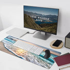 CANFLASHION Gaming Mouse Pad,Large Mouse Pads for Desk,Non-Slip Rubber Base Extended Mousepad,XXL Keyboard Mouse Mat,Stitched Edges Computer Keyboard Desk Pad,35.4x15.8inch,Beautiful Sunrise Beach