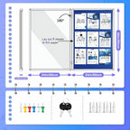 Magula 36"x24" Enclosed Bulletin Board Tamper-Proof Dispaly Case, Aluminium Frame, Shatter Resistant Lockable Bulletin Board, Lockable Noticeboard for School, Office, Commercial, Hospital etc