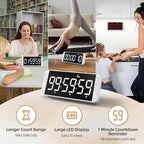 7.8'' Extra Large Rechargeable LED Kitchen Timer - 99H Countdown/Countup, 3 Brightness, 5 Alarms, 4 Volume Levels | Magnetic Large Timer for Cooking, Classroom, Home Gym