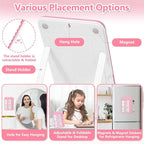 Audab 2Pcs Dry Erase Chore Chart for Kids, Magnetic Checklist Board, My Chores Slider Chart to Do List Board, Routine Reward Chart Schedule Board Task Tracker for Home Refrigerator, Wall, Desk (Pink)