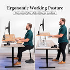 37 Inch Standing Desk Converter - Manual Pneumatic Spring, Two Monitor Stable Standing Desk Converter,5.9"To 18.8" Height Adjustable Laptop Workstation With Keyboard Tray For Home, Company(Log Color)