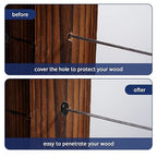 RiaYer 50 Pack 45 Degree Angle Protective Sleeves, Black Cable Railing Corner Protector Sleeve Beveled for 1/8" Wire Rope, T316 Marine Grade Cable Railing Kit with Two Drill Bit for Wood Posts HF039B