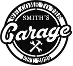 Personalized Garage Sign, Personalized Fathers Day Sign for Dad, Mechanic Workshop Sign, Metal Garage Wall Decor, Custom Garage Sign, Gift for Grandpa，garage decor for men