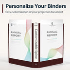 BinderX Extra Durable 3 Ring Binder, Round Ring 2 Inch Binders, Fits 450 Sheets of 8.5x11 Paper, Customizable View Cover with Inside Pockets, Cute 2" Binder, School Supplies for Girls, Navy Blue