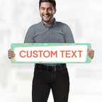 Custom Sign, Custom Street Sign, 11 Font Colors, 13 Font Styles, 4 Hole Options, 22 Sizes, 8x32 Inches, Rust Free DiBound, Fade Resistant, Made in USA by My Sign Center (Mid-Century Modern 2)