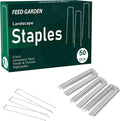FEED GARDEN 4 Inch 200 Pack Hot-dip Galvanized Landscape Staples 11 Gauge Anti-Rust Garden Stakes Landscaping Fabric SOD Pins Yard Stakes for Weed Barrier Fabric