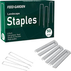 FEED GARDEN 4 Inch 25 Pack Galvanized Landscape Staples 11 Gauge Anti-Rust Garden Stakes Landscaping Fabric SOD Pins Yard Stakes for Weed Barrier Fabric