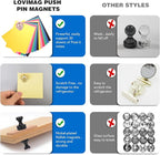 LOVIMAG Fridge Magnets 25Pcs Refrigerator Whiteboard Small Strong Magnet Classroom Kitchen Accessories Decorative Locker Set Decor Must Haves Office Calendar Refrigerador Magnetic Cute Crafts