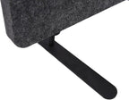 Stand Up Desk Store ReFocus Raw Freestanding Acoustic Desk Divider Privacy Panel to Reduce Noise and Visual Distractions (Anthracite Gray, 23.6" x 62")
