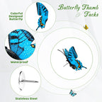 50Packs Decorative Thumb Tacks Butterfly Push Pins Yellow Thumbtacks Cute Pushpins for Cork Board Bulletin Board Wall in Office Cubicle Decor Decorations