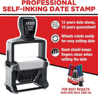 Mark 2000 5480 Professional Self Inking Date Stamp with Custom Text - Up to 10 Lines of Text