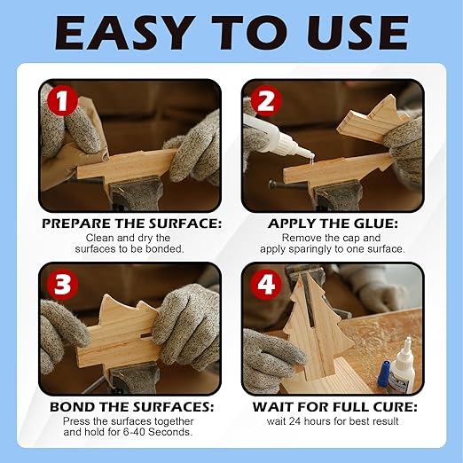 CYAFIXED Professional Grade Cyanoacrylate Super Glue, Medium Viscosity CA Glue for Woodworking, 2 oz. (56.8 Grams) - Instant Adhesive for Woodturning, Pen Turning, Hobby Models & Most Wood Bonding