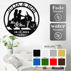 Custom Motorcycle Couple Metal Signs Personalized Couple Name Sign Motorbikes Wall Art Decor Motorcycle Sign Anniversary Day Gift Wedding Valentine's Day Gift for Couple