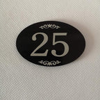 StayMax Locker Number Signs Door Sign with Self-Adhesive Tape Number Black (26-50)