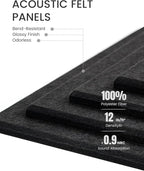 Fluxynara Large Felt Bulletin Board 48" x 36" Cork Board Alternative-12 Pack with 70 Safe Removable Adhesive Tabs, Cork Boards for Walls Cork Board for Home Office Classroom Pin Board - Charcoal Gray