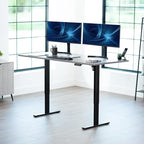 VIVO Electric 71 x 36 in Standing Desk, Memory Height Adjustment, 1B Series, Holds 220 lbs, Dark Gray Top Black Frame, DESK-KIT-1B7G-36