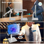 YOOZ Anti Theft Tablet Holder, Secure Desktop iPad Mount Lock, All Metal Material - Kiosk Retail Counter Lockable Stand for Tablet 9-14", iPad Pro 13 12.9 11, Air, Galaxy Tabs, Surface Pro etc