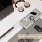 Fenge Dual Monitor Stand with 2 Drawers, 42.5 Inches Large Computer Riser for Desk, Adjustable Height Desk Shelf with Storage for Laptop, PC, TV, Printer