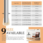 1-1/8" Round Rubber Chair Leg Tips Caps, Chair Leg Floor Protectors, Non-Slip Chair Leg Caps, Stool Leg Protectors Cap, Folding Metal Chair Leg Tip Replacement (White, 16 Pack)