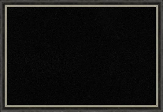 Amanti Art Black Cork Board for Wall, 13x19 Vision Board with Black Wood Frame, Small Corkboard Office Decor for Home Organization, Modern Corkboard Pinboard to Display Items for Home Organization in