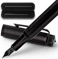 Ellington Pens Luxury Wood Fountain Pen Set – Extra Fine Nib - Includes 6 Ink Cartridges, Wooden Pen Gift Box, Ink Converter - Wood Pen For Writing, Calligraphy, Journaling, Drawing (Ebon Elegance)
